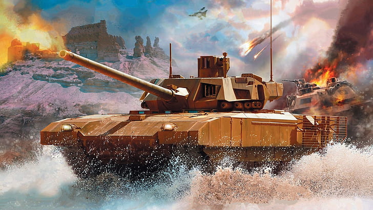 Armata, T-14, the desert tower, the newest Russian main battle tank, HD wallpaper