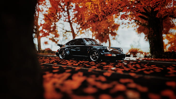 Porsche, car, Forza Horizon 4, fall, Porsche 911 Turbo, HD wallpaper