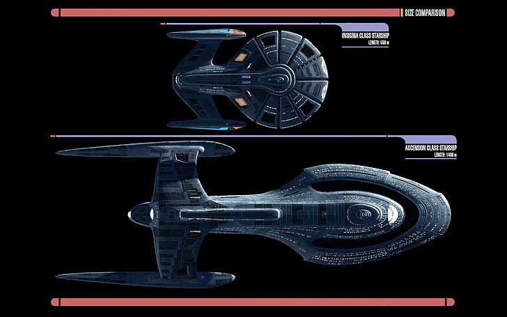 gray spaceship, Star Trek, LCARS, no people, transportation, air vehicle, HD wallpaper