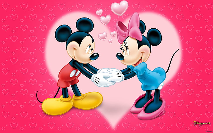 Mickey Mouse & Mini Love Wallpaper Hd, two people, women, adult