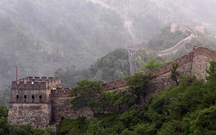 Great Wall of China, China, landscape, nature, famous Place, architecture, HD wallpaper