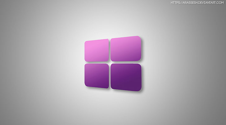 Windows 10 Purple, studio shot, indoors, no people, white background HD wallpaper