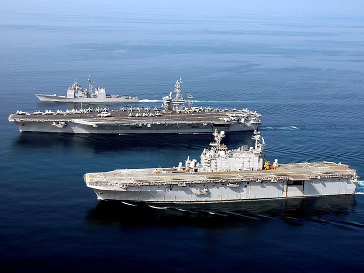 warship, aircraft carrier, military, vehicle, USS Dwight D. Eisenhower, HD wallpaper