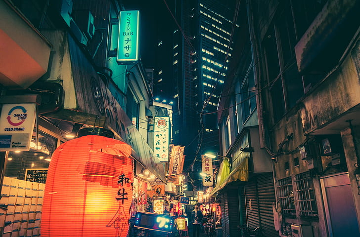 Japan, night, neon, Masashi Wakui