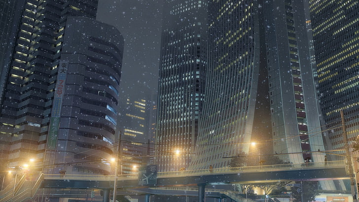 gray high-rise buildings, Makoto Shinkai , Kimi no Na Wa, anime, HD wallpaper