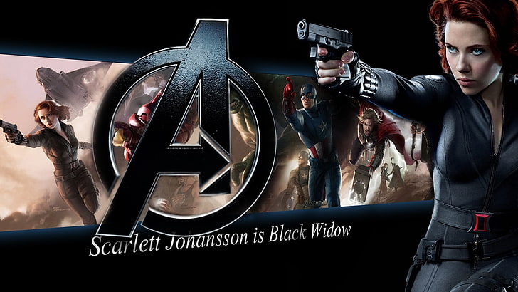 movies, The Avengers, Black Widow, Scarlett Johansson, Marvel Cinematic Universe, HD wallpaper