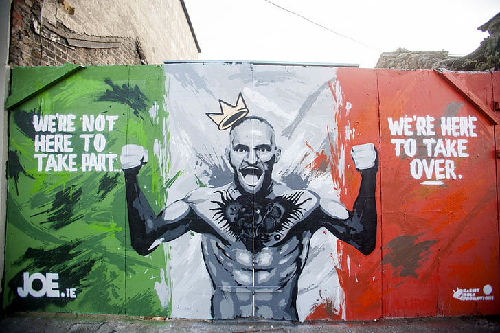 multicolored wall painting, UFC, Grafiti, Conor McGregor, graffiti, HD wallpaper