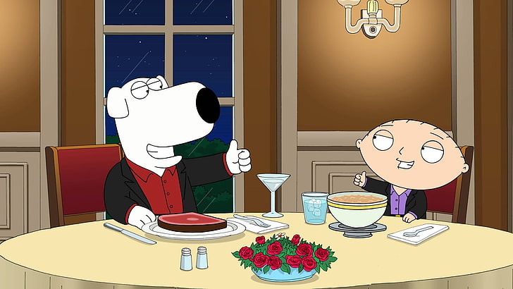 family guy hd widescreen  backgrounds, food and drink, table