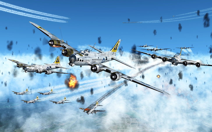 Bombers, Boeing B-17 Flying Fortress, Air Force, Aircraft, Airplane, HD wallpaper