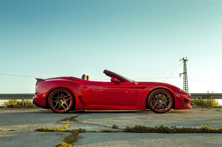 supercar 2016, red, Ferrari California T N-largo, Novitec Rosso, HD wallpaper