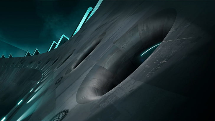 gray 3D wallpaper, Tron: Legacy, nature, no people, sky, architecture