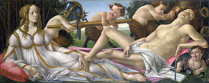 Greek mythology, Sandro Botticelli, classic art, painting, clothing, HD wallpaper