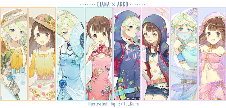 Anime, Little Witch Academia, Akko Kagari, Diana Cavendish, HD wallpaper