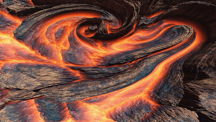 Lava, Volcano, Nature