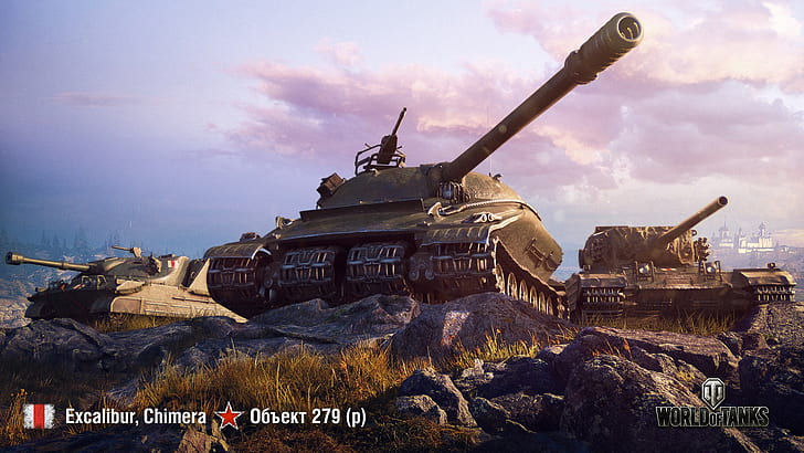 Excalibur, WoT, World of Tanks, Wargaming, Chimera, Object 279 HD wallpaper