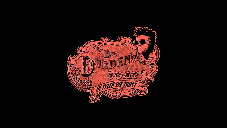 Dr. Durden's Soap logo, Fight Club, Tyler Durden, Brad Pitt, representation, HD wallpaper