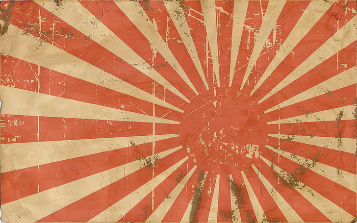 Rising Sun flag, Japan, spot, backgrounds, dirty, retro Styled