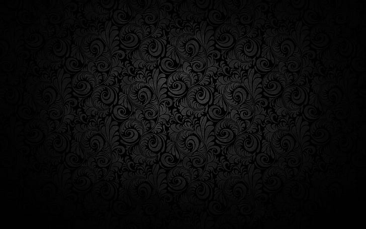 background black Dark Black Curved Bloom Abstract Fantasy HD Art, HD wallpaper