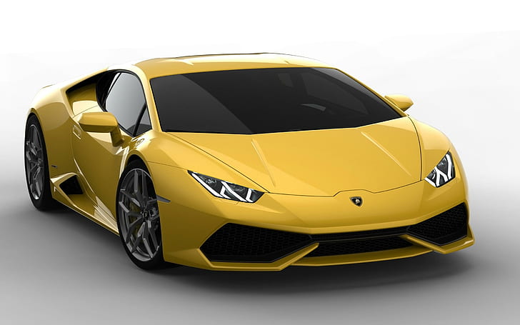 2014 Lamborghini Huracan LP 610 4, yellow lamborghini huracan, HD wallpaper