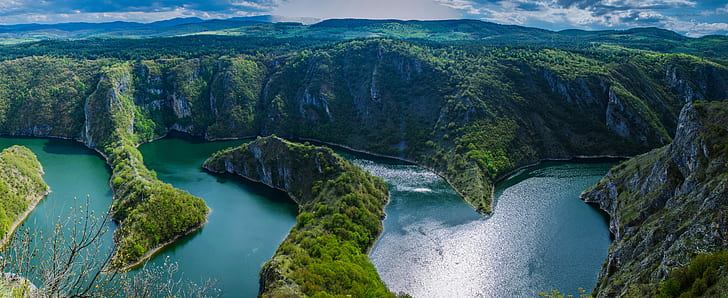Serbia, Uvac Canyon, nature, landscape, river, HD wallpaper