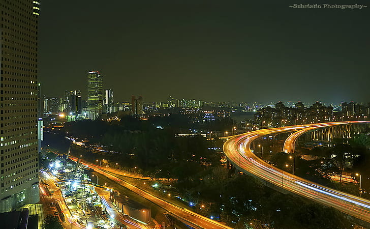 aerial photo of city skylines, singapore, lively, singapore, lively