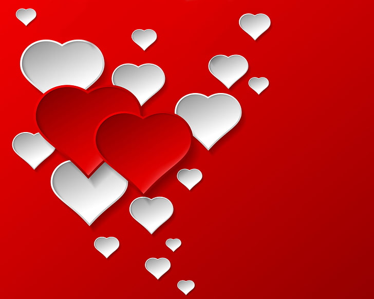 1082x1922px Free Download Hd Wallpaper Red And White Hearts Illustration Love Background Design Romantic Wallpaper Flare