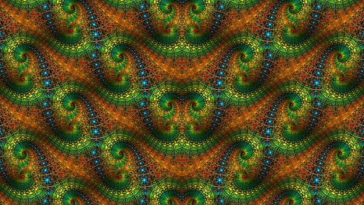 abstract, fractal, pattern, symmetry, digital art