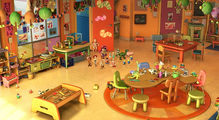 Toy Story 3 Kindergarten HD Wallpaper, Disney Toy Story movie still, HD wallpaper