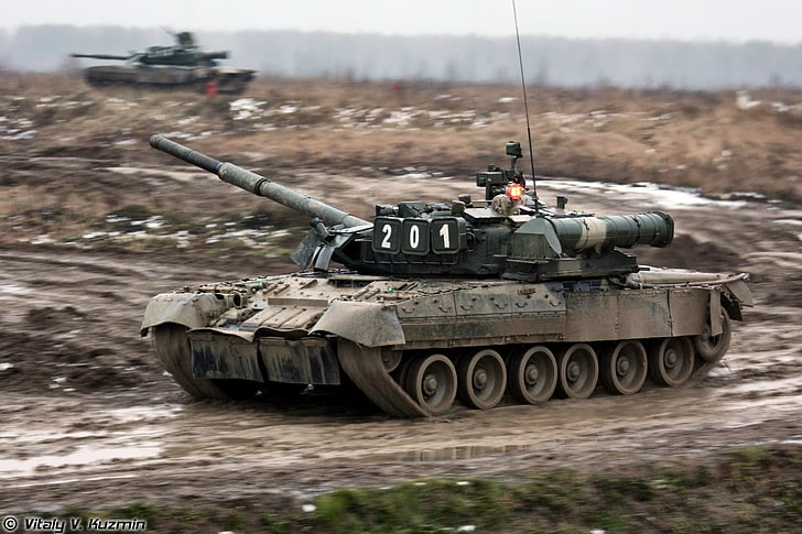black war tank, dirt, MBT, the armed forces of Russia, t-80U, HD wallpaper