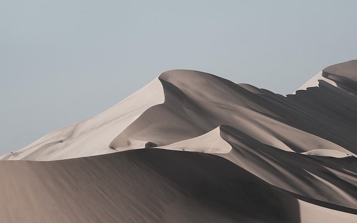 brown dessert, sand, landscape, nature, desert, dune, clear sky, HD wallpaper