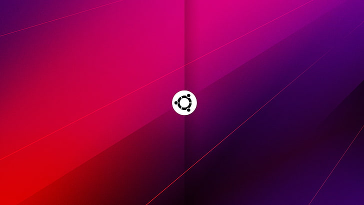 round black and white logo, round white and black logo, Ubuntu, HD wallpaper