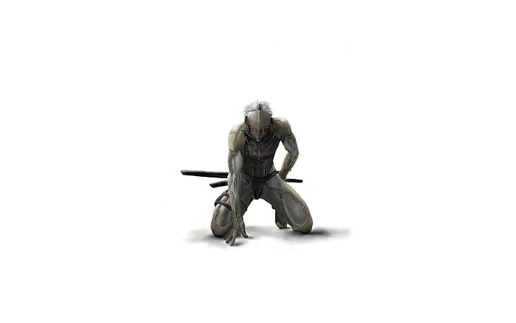 male holding sword game character digital wallpaper, Metal Gear Solid 4, HD wallpaper