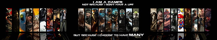 I Am Gamer poster, game poster collage, video games, Team Fortress 2, HD wallpaper