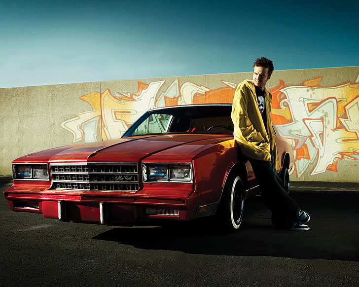 men's yellow jacket, Breaking Bad, Chevrolet Monte Carlo, Jesse Pinkman, HD wallpaper