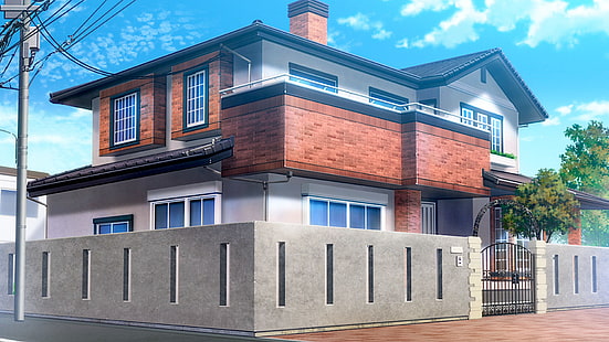 ognjenova kuca Anime-citrus-architecture-brick-wallpaper-thumb