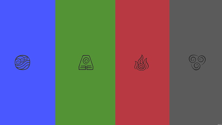 blue, green, red, and gray illustration, Avatar: The Last Airbender, HD wallpaper