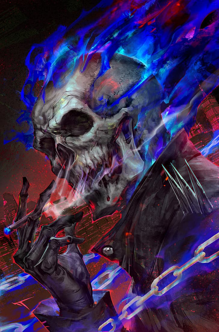 Smoking Skull skeleton skull HD wallpaper  Pxfuel