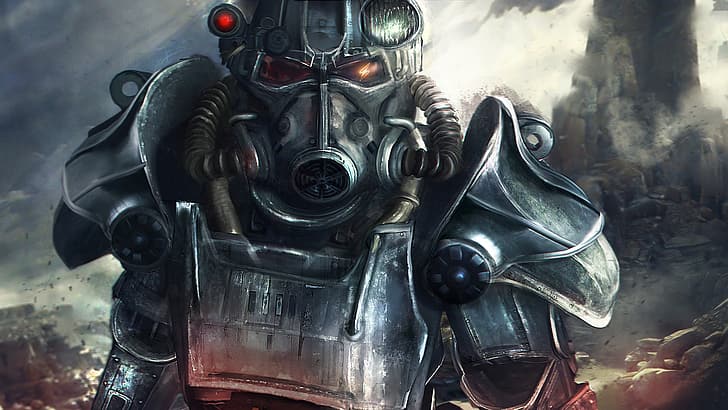 Fallout 3, Brotherhood of Steel, power armor, HD wallpaper