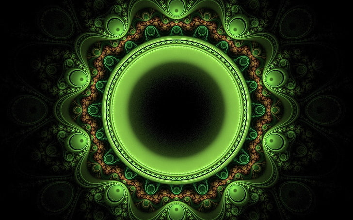 round green and brown wallpaper, circle, patterns, backgrounds, HD wallpaper