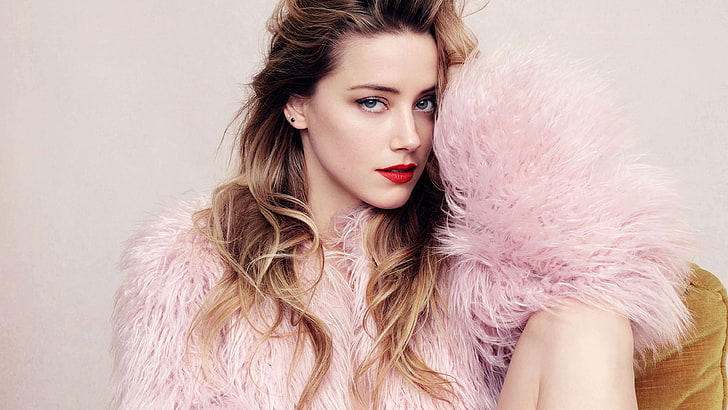 Amber Heard, 4K, Cover Star, Elle Magazine, portrait, beauty, HD wallpaper