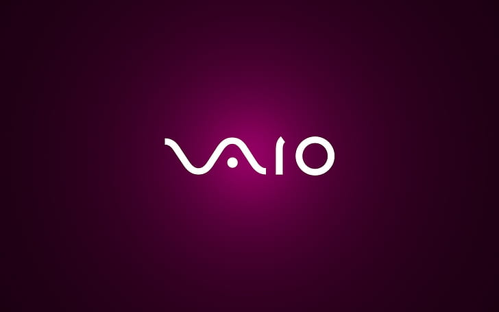 Sony Vaio logo, purple background, HD wallpaper