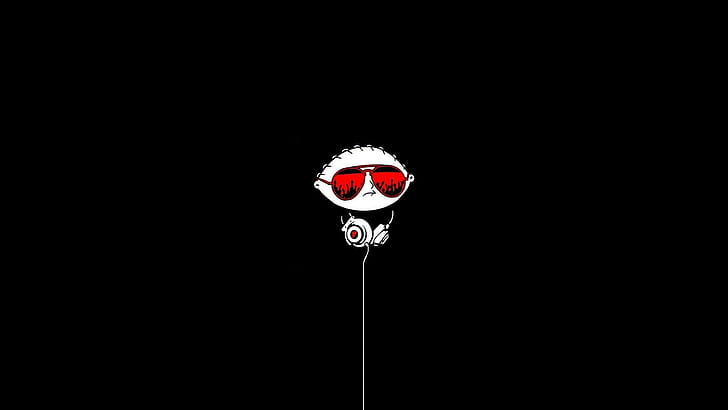 Family Guy, Stewie Griffin, black, minimalism, selective coloring