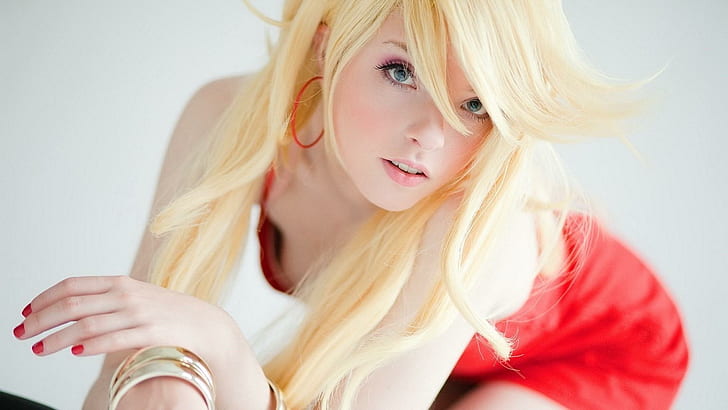 Beautiful Blonde Girl Look, HD wallpaper