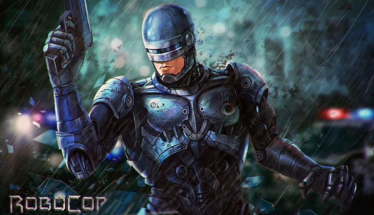 Robocop 3D game wallpaper, movies, artwork, government, one person, HD wallpaper