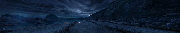 night, panorama, sky, cloud - sky, nature, mountain, scenics - nature, HD wallpaper