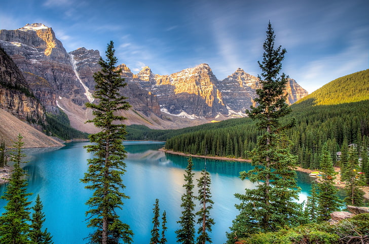 Banff National Natural Park, Canada, mountain, beautiful, lake, HD wallpaper