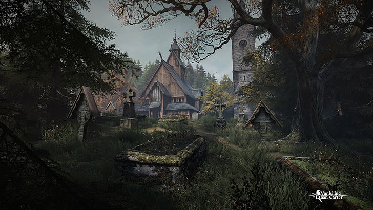 cemetery, The Vanishing of Ethan Carter, video games, HD wallpaper