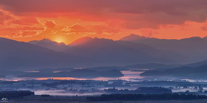sunrise viewed on mountain landscape photo, True Love, Love Will, HD wallpaper