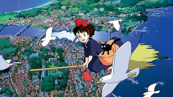 kikis delivery service, nature, plant, people, animal wildlife, HD wallpaper
