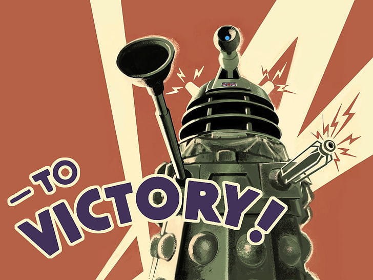 To Victory clip art, Daleks, communication, no people, creativity